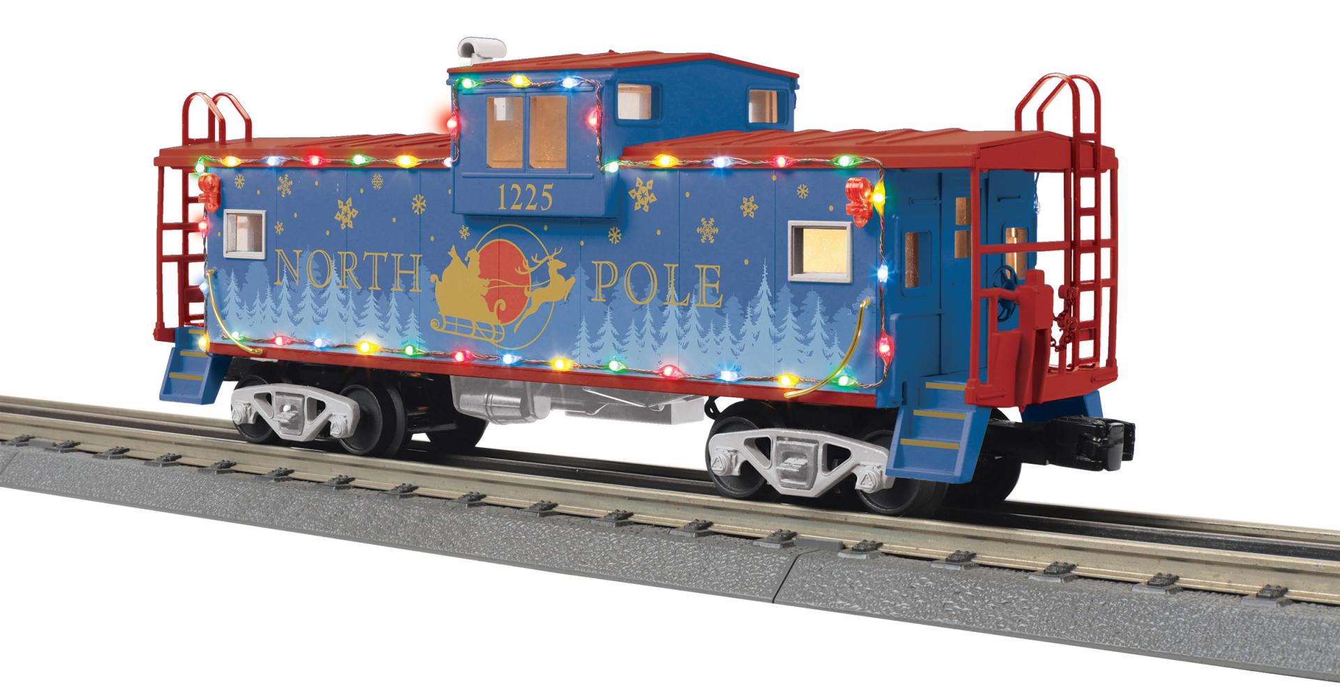 30-77439 NORTH POLE EXTENDED VISION CABOOSE W/ CHRISTMAS LIGHTS-O