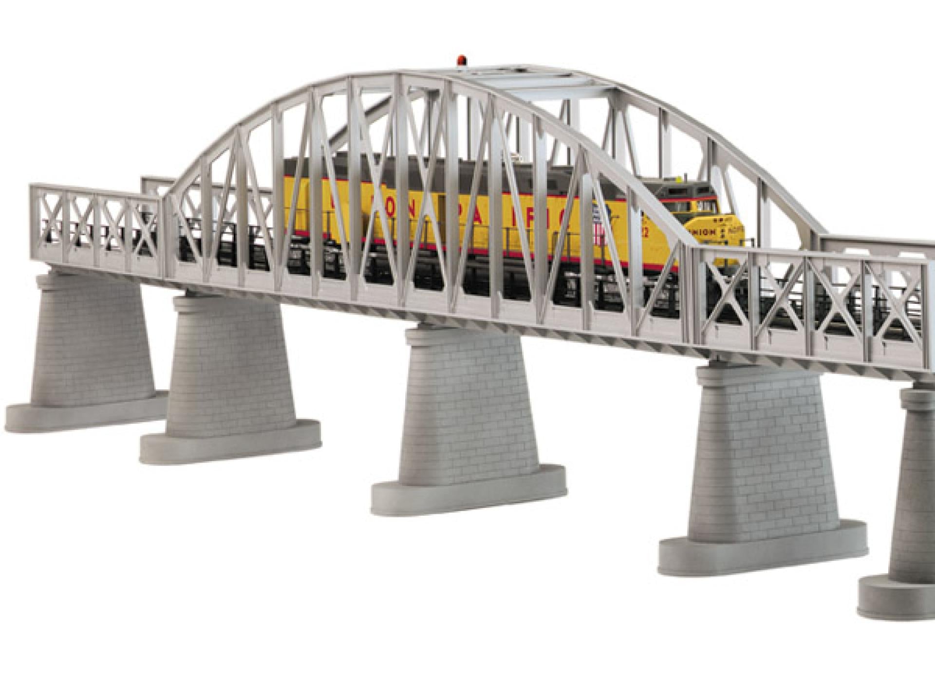 40-1115 CHRISTMAS CURVED ARCH BRIDGE SET W/ CHRISTMAS LIGHTS-O