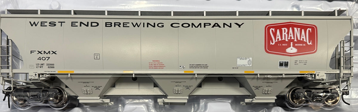 3002991S-1 WEST END BREWING COMPANY "SARANAC" TRINITY 5161 CU FT COVERED HOPPER #407 (2-RAIL)-O