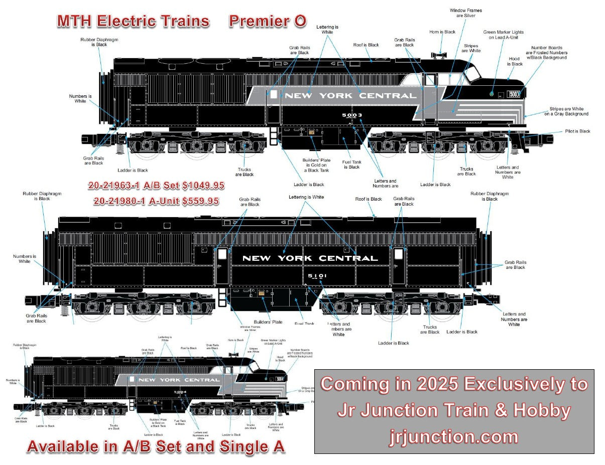 20-21963-1 NEW YORK CENTRAL FAIRBANKS MORSE ERIE BUILT SET #5003A/#5101B-O