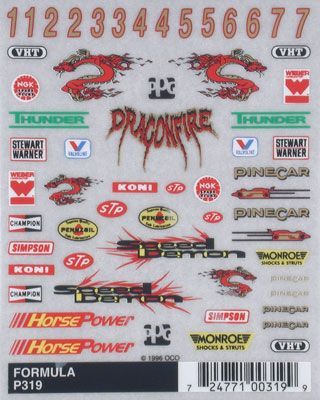 P319 FORMULA DECALS