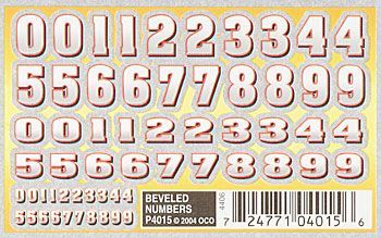 P4015 BEVELED NUMBERS
