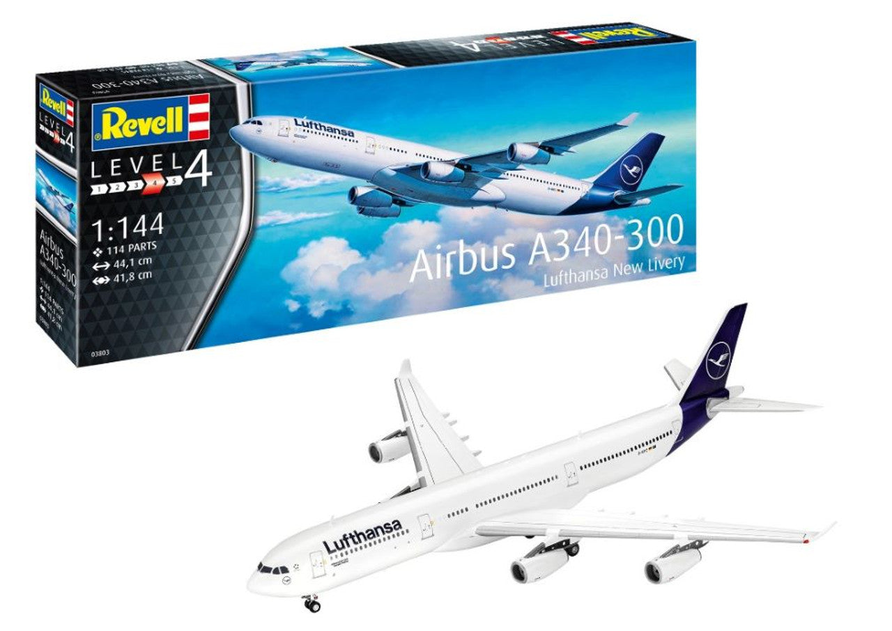 3803 AIRBUS A340-300 LUFTHANSA AIRLINER-1:144 SCALE