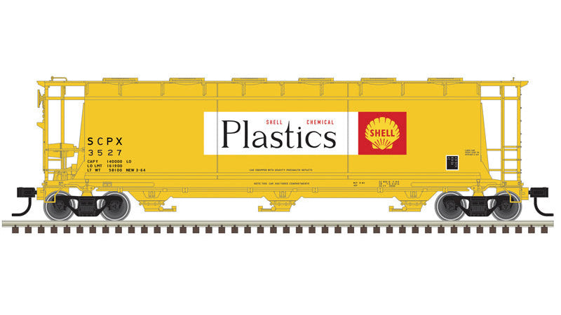 3004235 SHELL PLASTICS 3-BAY CYLINDRICAL HOPPER 2-RAIL-O